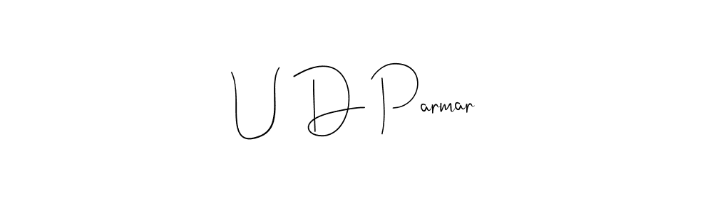 You should practise on your own different ways (Andilay-7BmLP) to write your name (U D Parmar) in signature. don't let someone else do it for you. U D Parmar signature style 4 images and pictures png
