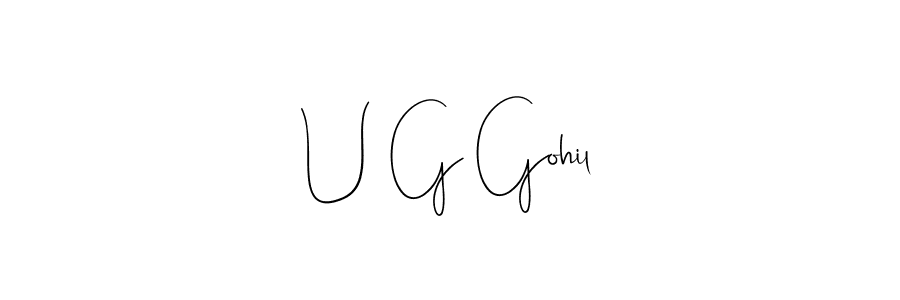 Make a beautiful signature design for name U G Gohil. Use this online signature maker to create a handwritten signature for free. U G Gohil signature style 4 images and pictures png