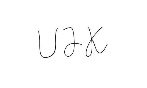 Create a beautiful signature design for name U J K. With this signature (Andilay-7BmLP) fonts, you can make a handwritten signature for free. U J K signature style 4 images and pictures png