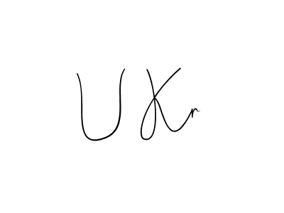 You can use this online signature creator to create a handwritten signature for the name U Kr. This is the best online autograph maker. U Kr signature style 4 images and pictures png