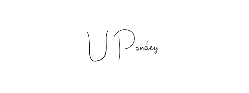 The best way (Andilay-7BmLP) to make a short signature is to pick only two or three words in your name. The name U Pandey include a total of six letters. For converting this name. U Pandey signature style 4 images and pictures png