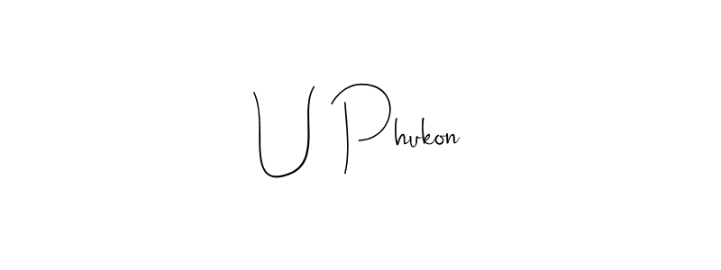if you are searching for the best signature style for your name U Phukon. so please give up your signature search. here we have designed multiple signature styles  using Andilay-7BmLP. U Phukon signature style 4 images and pictures png