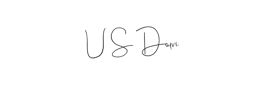 How to Draw U S Dalvi signature style? Andilay-7BmLP is a latest design signature styles for name U S Dalvi. U S Dalvi signature style 4 images and pictures png