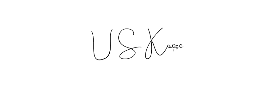 The best way (Andilay-7BmLP) to make a short signature is to pick only two or three words in your name. The name U S Kapse include a total of six letters. For converting this name. U S Kapse signature style 4 images and pictures png