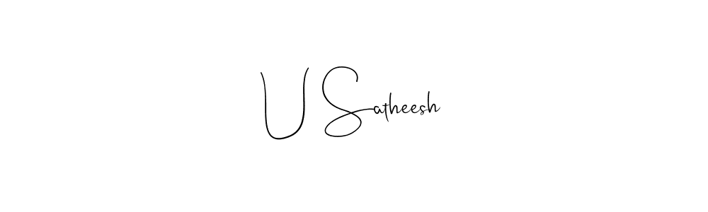 You can use this online signature creator to create a handwritten signature for the name U Satheesh. This is the best online autograph maker. U Satheesh signature style 4 images and pictures png