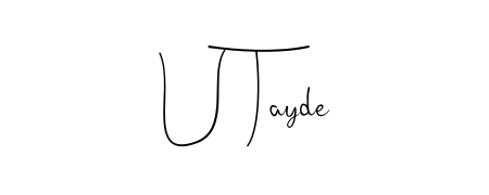 Turn your name U Tayde into a signature brand with Andilay-7BmLP styling. Download in standard PNG or transparent format anytime. U Tayde signature style 4 images and pictures png