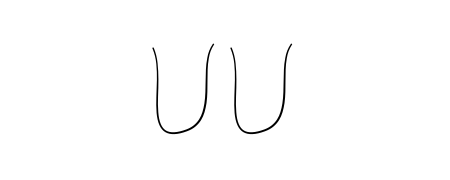 Transform the name U U into a signature masterpiece using Andilay-7BmLP font. Ideal for photographers, artists, and creators looking for watermarks. U U signature style 4 images and pictures png