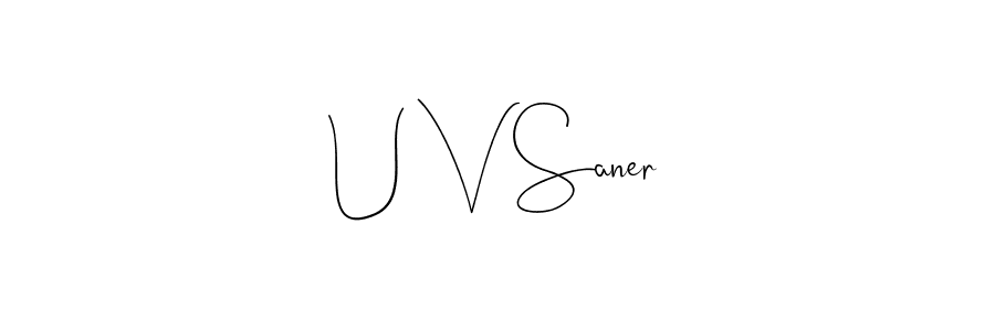 How to Draw U V Saner signature style? Andilay-7BmLP is a latest design signature styles for name U V Saner. U V Saner signature style 4 images and pictures png