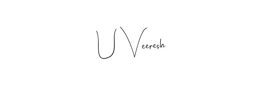 The best way (Andilay-7BmLP) to make a short signature is to pick only two or three words in your name. The name U Veeresh include a total of six letters. For converting this name. U Veeresh signature style 4 images and pictures png