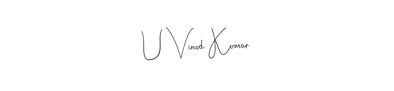 Also You can easily find your signature by using the search form. We will create U Vinod Kumar name handwritten signature images for you free of cost using Andilay-7BmLP sign style. U Vinod Kumar signature style 4 images and pictures png