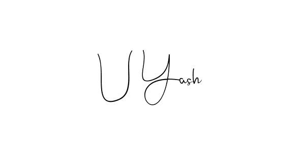 Use a signature maker to create a handwritten signature online. With this signature software, you can design (Andilay-7BmLP) your own signature for name U Yash. U Yash signature style 4 images and pictures png