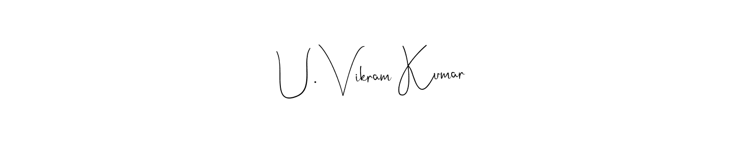 Use a signature maker to create a handwritten signature online. With this signature software, you can design (Andilay-7BmLP) your own signature for name U. Vikram Kumar. U. Vikram Kumar signature style 4 images and pictures png