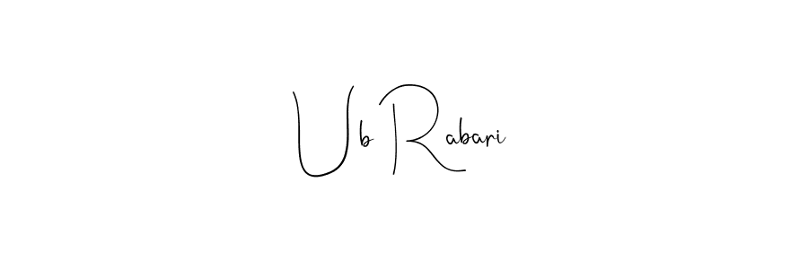 Use a signature maker to create a handwritten signature online. With this signature software, you can design (Andilay-7BmLP) your own signature for name Ub Rabari. Ub Rabari signature style 4 images and pictures png