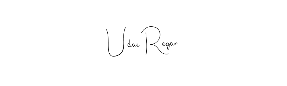 if you are searching for the best signature style for your name Udai Regar. so please give up your signature search. here we have designed multiple signature styles  using Andilay-7BmLP. Udai Regar signature style 4 images and pictures png