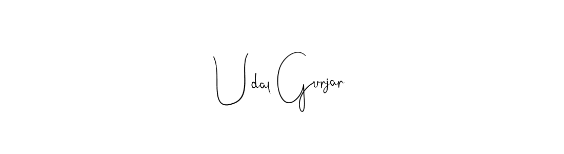 How to make Udal Gurjar signature? Andilay-7BmLP is a professional autograph style. Create handwritten signature for Udal Gurjar name. Udal Gurjar signature style 4 images and pictures png