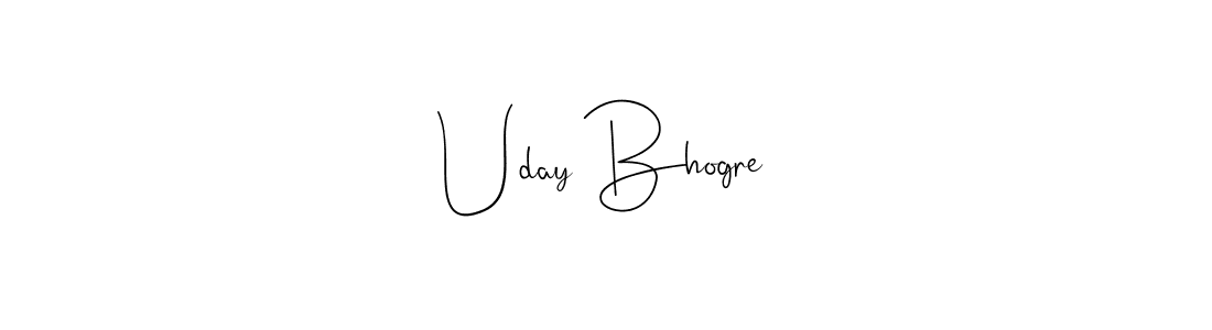 Uday Bhogre stylish signature style. Best Handwritten Sign (Andilay-7BmLP) for my name. Handwritten Signature Collection Ideas for my name Uday Bhogre. Uday Bhogre signature style 4 images and pictures png