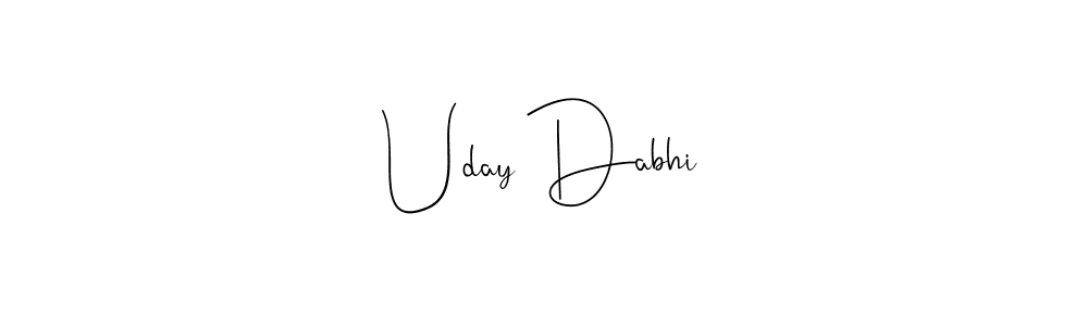 Similarly Andilay-7BmLP is the best handwritten signature design. Signature creator online .You can use it as an online autograph creator for name Uday Dabhi. Uday Dabhi signature style 4 images and pictures png