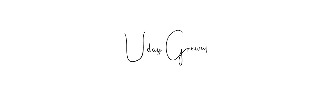 Use a signature maker to create a handwritten signature online. With this signature software, you can design (Andilay-7BmLP) your own signature for name Uday Grewal. Uday Grewal signature style 4 images and pictures png