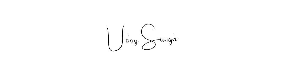 How to make Uday Siingh name signature. Use Andilay-7BmLP style for creating short signs online. This is the latest handwritten sign. Uday Siingh signature style 4 images and pictures png