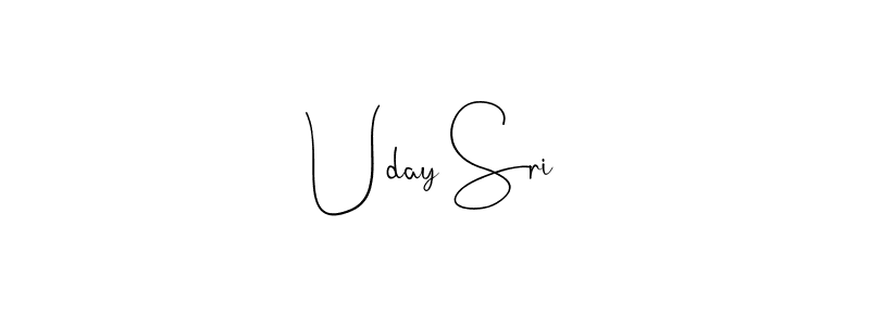 How to make Uday Sri name signature. Use Andilay-7BmLP style for creating short signs online. This is the latest handwritten sign. Uday Sri signature style 4 images and pictures png