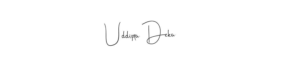 if you are searching for the best signature style for your name Uddipta Deka. so please give up your signature search. here we have designed multiple signature styles  using Andilay-7BmLP. Uddipta Deka signature style 4 images and pictures png