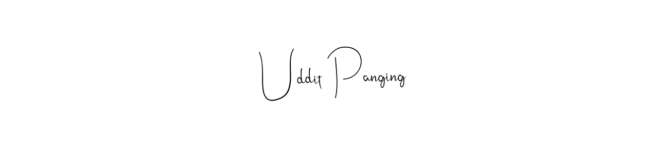 How to make Uddit Panging name signature. Use Andilay-7BmLP style for creating short signs online. This is the latest handwritten sign. Uddit Panging signature style 4 images and pictures png