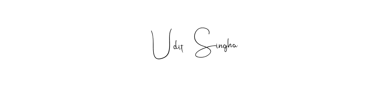 Udit   Singha stylish signature style. Best Handwritten Sign (Andilay-7BmLP) for my name. Handwritten Signature Collection Ideas for my name Udit   Singha. Udit   Singha signature style 4 images and pictures png