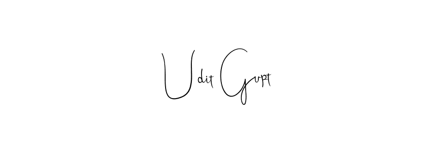 You should practise on your own different ways (Andilay-7BmLP) to write your name (Udit Gupt) in signature. don't let someone else do it for you. Udit Gupt signature style 4 images and pictures png