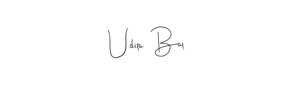 Design your own signature with our free online signature maker. With this signature software, you can create a handwritten (Andilay-7BmLP) signature for name Udita  Bal. Udita  Bal signature style 4 images and pictures png