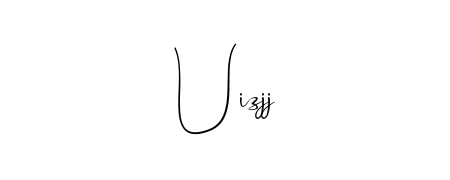 Elevate your brand with a stunning Uizjj eSignature. The Andilay-7BmLP style provides a balanced, flowing aesthetic for everyday signing. Uizjj signature style 4 images and pictures png