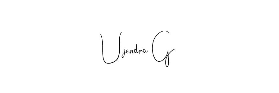 Use a signature maker to create a handwritten signature online. With this signature software, you can design (Andilay-7BmLP) your own signature for name Ujendra G. Ujendra G signature style 4 images and pictures png