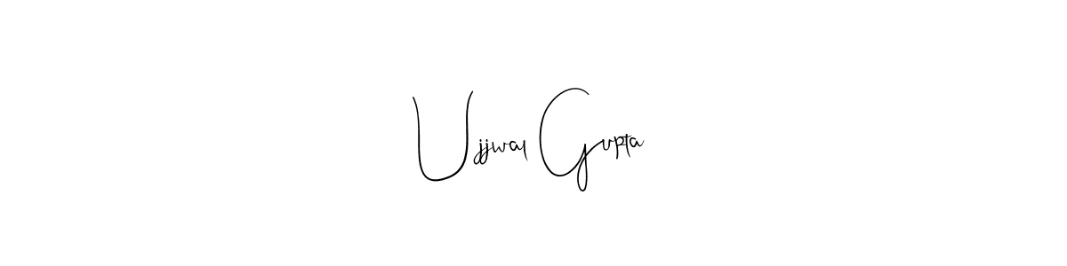 The best way (Andilay-7BmLP) to make a short signature is to pick only two or three words in your name. The name Ujjwal Gupta include a total of six letters. For converting this name. Ujjwal Gupta signature style 4 images and pictures png