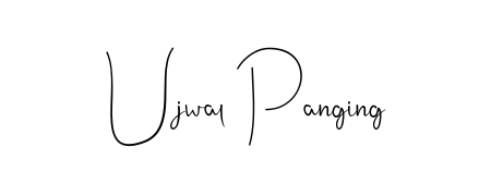 Practice writing Ujwal Panging with the flow of Andilay-7BmLP lettering. A fantastic source of inspiration for developing your personal signature style. Ujwal Panging signature style 4 images and pictures png