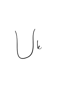 Design your own signature with our free online signature maker. With this signature software, you can create a handwritten (Andilay-7BmLP) signature for name Uk. Uk signature style 4 images and pictures png