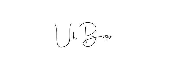 You should practise on your own different ways (Andilay-7BmLP) to write your name (Uk Bapu) in signature. don't let someone else do it for you. Uk Bapu signature style 4 images and pictures png