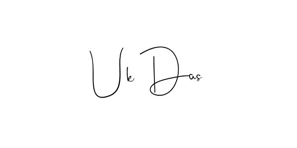 Make a beautiful signature design for name Uk Das. Use this online signature maker to create a handwritten signature for free. Uk Das signature style 4 images and pictures png