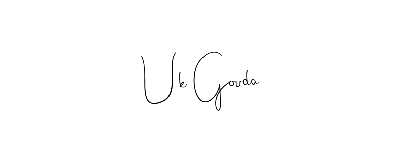 Also You can easily find your signature by using the search form. We will create Uk Gouda name handwritten signature images for you free of cost using Andilay-7BmLP sign style. Uk Gouda signature style 4 images and pictures png