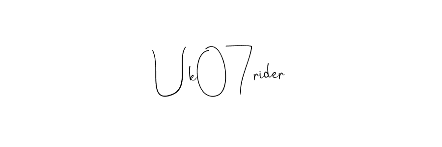 Design your own signature with our free online signature maker. With this signature software, you can create a handwritten (Andilay-7BmLP) signature for name Uk07rider. Uk07rider signature style 4 images and pictures png