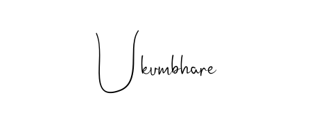 You should practise on your own different ways (Andilay-7BmLP) to write your name (Ukumbhare) in signature. Don't let someone else do it for you. Ukumbhare signature style 4 images and pictures png