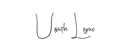 A classic penmanship look for Ulfath Llyas. The Andilay-7BmLP font brings timeless elegance and confidence to every signed document. Ulfath Llyas signature style 4 images and pictures png