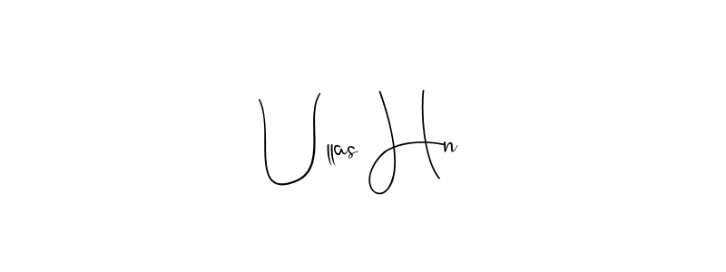 You should practise on your own different ways (Andilay-7BmLP) to write your name (Ullas Hn) in signature. don't let someone else do it for you. Ullas Hn signature style 4 images and pictures png