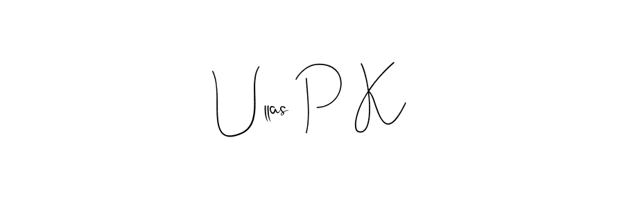 How to Draw Ullas P K signature style? Andilay-7BmLP is a latest design signature styles for name Ullas P K. Ullas P K signature style 4 images and pictures png