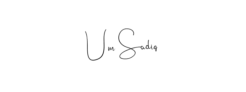 Make a beautiful signature design for name Um Sadiq. Use this online signature maker to create a handwritten signature for free. Um Sadiq signature style 4 images and pictures png