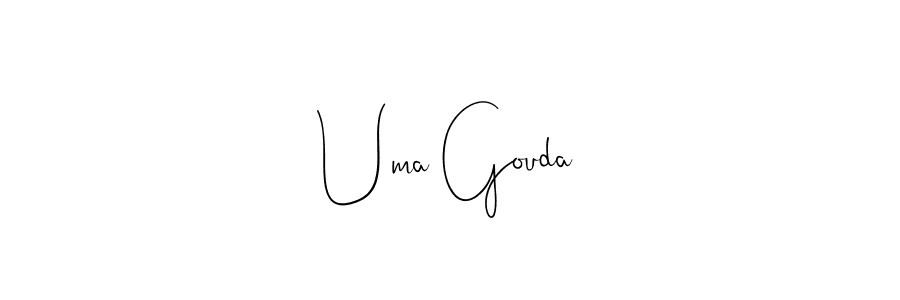 Use a signature maker to create a handwritten signature online. With this signature software, you can design (Andilay-7BmLP) your own signature for name Uma Gouda. Uma Gouda signature style 4 images and pictures png