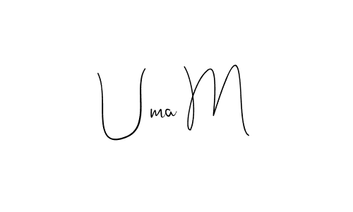The best way (Andilay-7BmLP) to make a short signature is to pick only two or three words in your name. The name Uma M include a total of six letters. For converting this name. Uma M signature style 4 images and pictures png