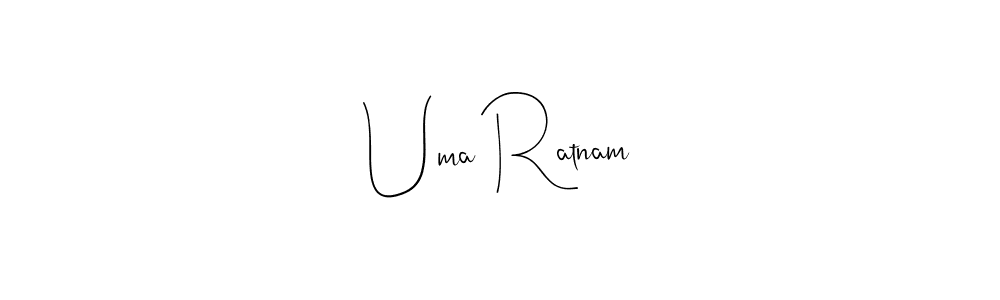 if you are searching for the best signature style for your name Uma Ratnam. so please give up your signature search. here we have designed multiple signature styles  using Andilay-7BmLP. Uma Ratnam signature style 4 images and pictures png