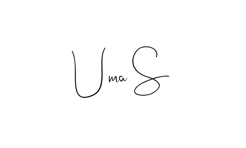 Create a beautiful signature design for name Uma S. With this signature (Andilay-7BmLP) fonts, you can make a handwritten signature for free. Uma S signature style 4 images and pictures png