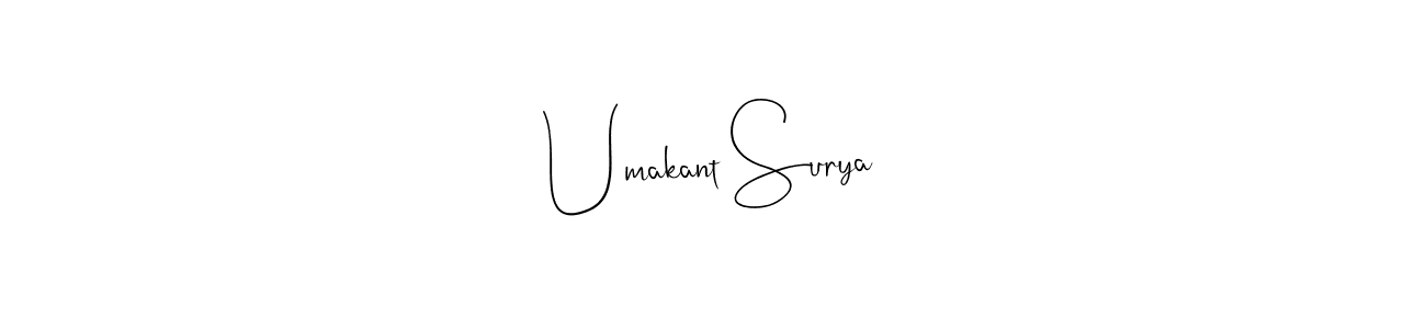 Umakant Surya stylish signature style. Best Handwritten Sign (Andilay-7BmLP) for my name. Handwritten Signature Collection Ideas for my name Umakant Surya. Umakant Surya signature style 4 images and pictures png