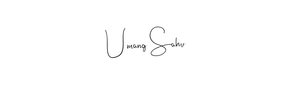 You should practise on your own different ways (Andilay-7BmLP) to write your name (Umang Sahu) in signature. don't let someone else do it for you. Umang Sahu signature style 4 images and pictures png