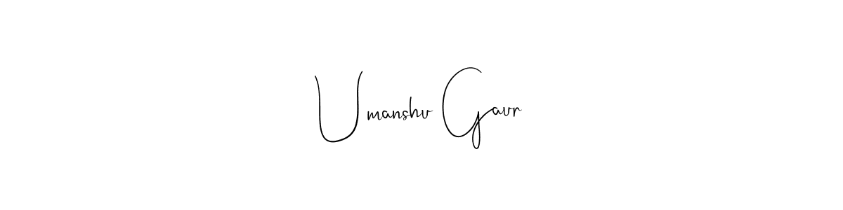 Similarly Andilay-7BmLP is the best handwritten signature design. Signature creator online .You can use it as an online autograph creator for name Umanshu Gaur. Umanshu Gaur signature style 4 images and pictures png